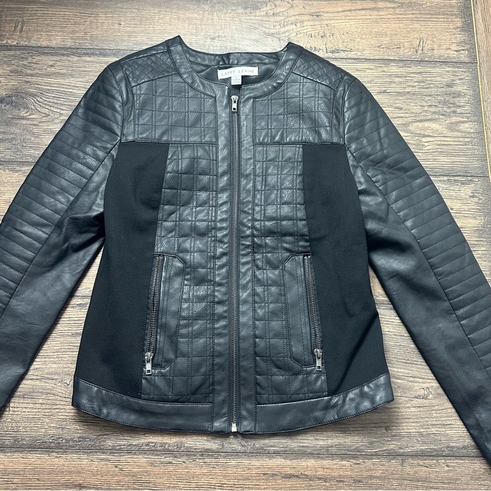 Larry Levine Black Leather Jacket